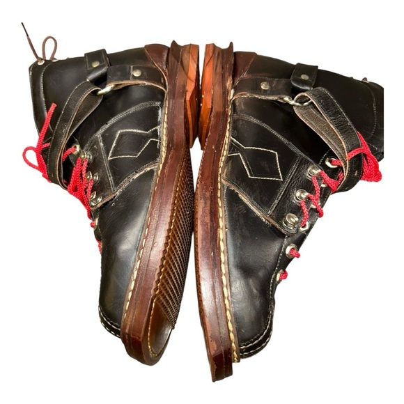 Original Chippewa ski leather boots  UNION STAMPED VINTAGE black/brown size 10.5 - Picture 7 of 15